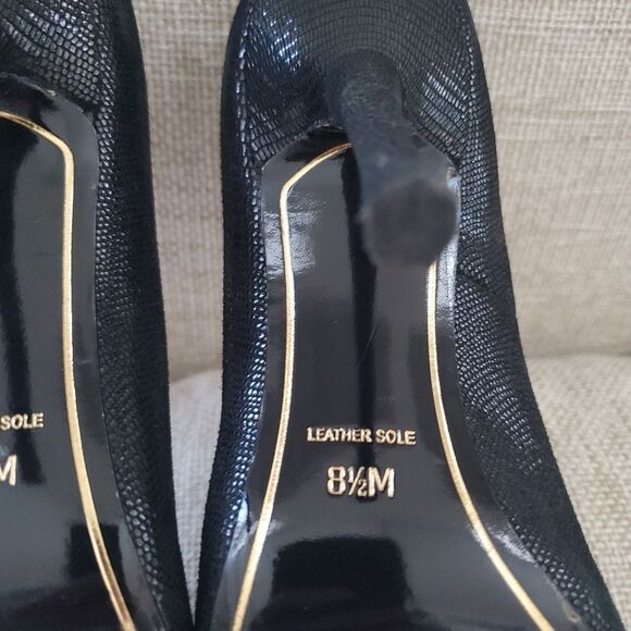 Charles Jourdan Paris Shoes Heels Black Suede Sz 8.5 - Picture 14 of 14